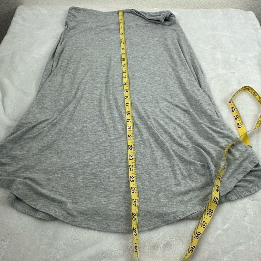 Artisan NY Women's M Pull On Midi Skirt Gray Casual Basic Lounge Comfy‎ Relaxed - Picture 9 of 9